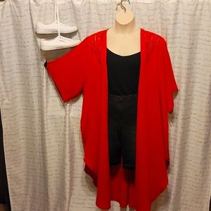 NWT Torrid gauze kimono overpiece in with crochet detail, size 1/2 or 14/16